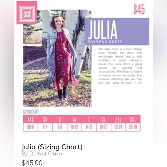 Lularoe Julia dress XS - Picture 4 of 4